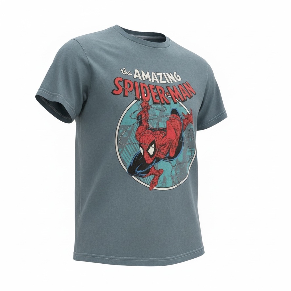 Marvel Men's Spider-Man Graphic T-Shirt Gray Short Sleeve Size S